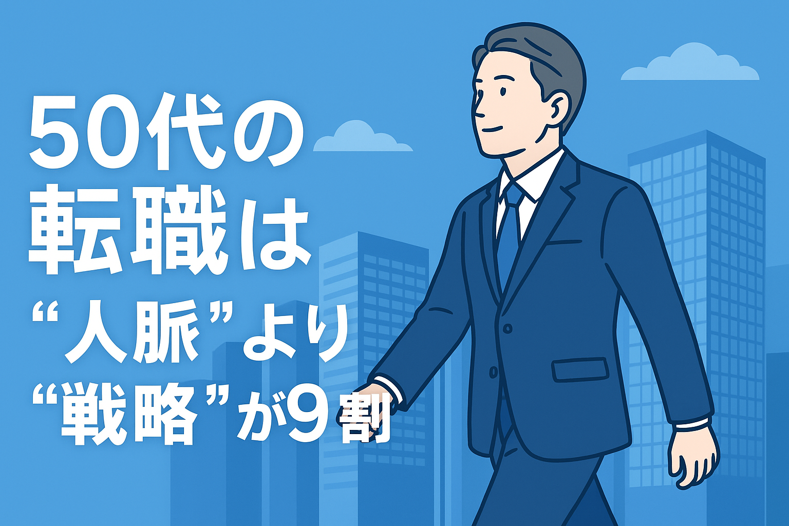 50代の転職は人脈よりも戦略が9割｜紹介に頼ると失敗する理由のアイキャッチ画像