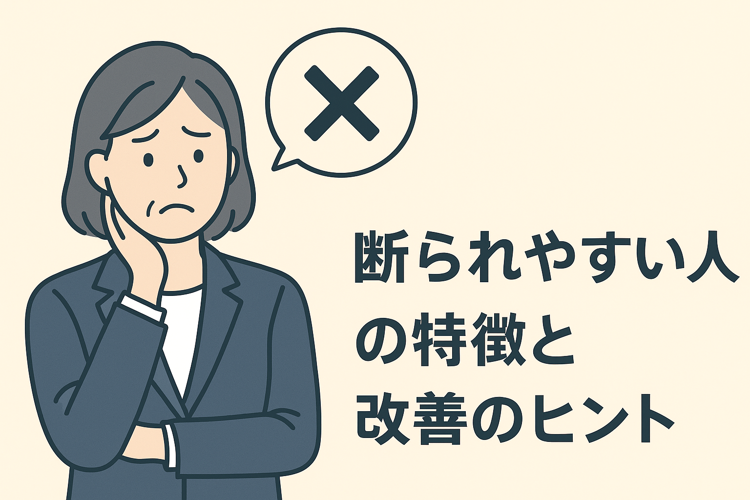 「断られやすい人」の特徴と改善のヒントのアイキャッチ画像
