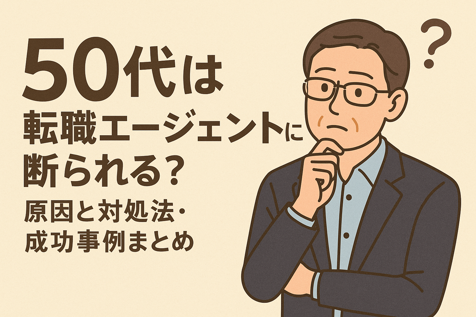 50代は転職エージェントに断られる？原因と対処法・成功事例まとめのアイキャッチ画像