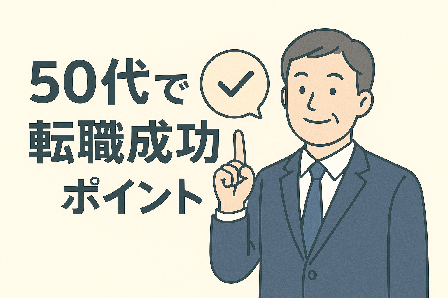 50代転職で成功するためのポイントのアイキャッチ画像